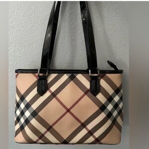 Authentic BURBERRY Regent Nova Check Shoulder Bag Hand Bag Tote Bag w/ dust bag